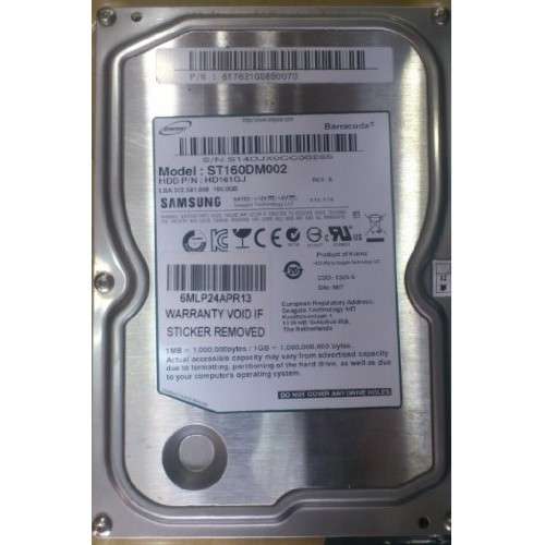160GB Seagate, SATA, 3GB/s, 3.5" 7200RPM, 8MB Cache, Desktop HDD