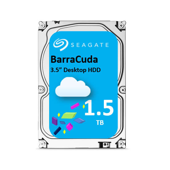 1.5TB Seagate Barracuda, SATA, 3GB/s, 3.5", 5900RPM, 32MB Cache, Desktop HDD