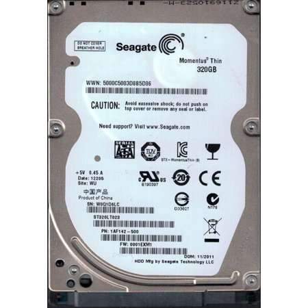 320GB Seagate, Momentus Thin 7MM, SATA 3GB/s, 2.5", 7200RPM, 16MB Cache, Notebook HDD