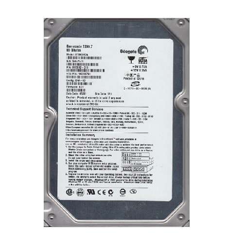 80GB Seagate 3.5" IDE 7200rpm 2MB  (ReNew)