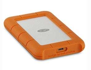 2TB LaCie Rugged, USB-C and USB 3.0, Portable Hard Drive, (OEM Packaged/Not Retail)