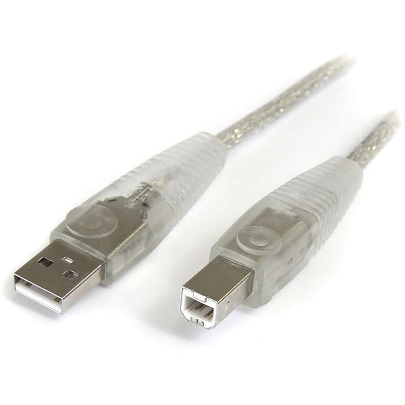 USB Cable, Fast Speed PC - Data, Printer, Scanner Cable USB A to B Long Gray (5 Meter, Heavy Duty NR