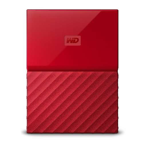 2TB WD My Passport 2.5" USB 3.0 Portable Hard Drive, Red, Retail Box