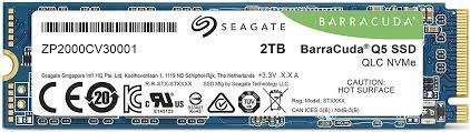 2TB Seagate Barracuda Q5, M.2 (2280), NVMe, PCIe Gen 3x4, (0.11 DWPD) 3D QLC, SSD for Desktop/Laptop