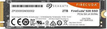 2TB Seagate Firecuda 520, M.2 (2280), PCIe Gen4x4, NVMe Extreme 5Gbps (0.99 DWPD) 725K IOPS, SSD (PS