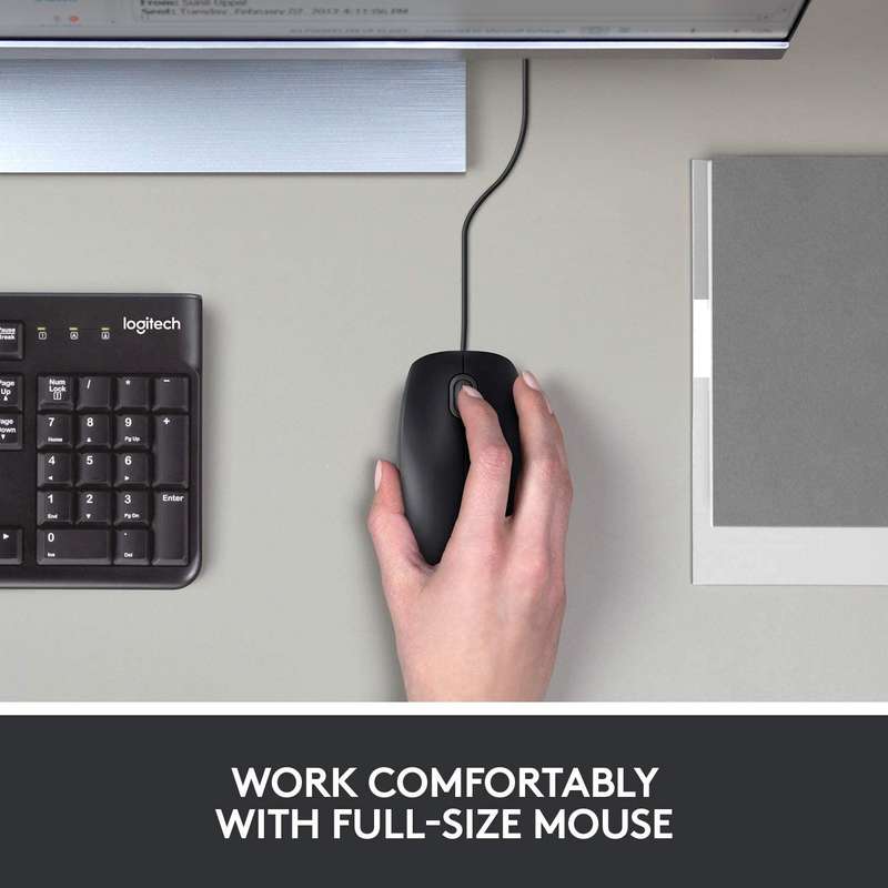 Logitech B100 Corded Mouse  Black