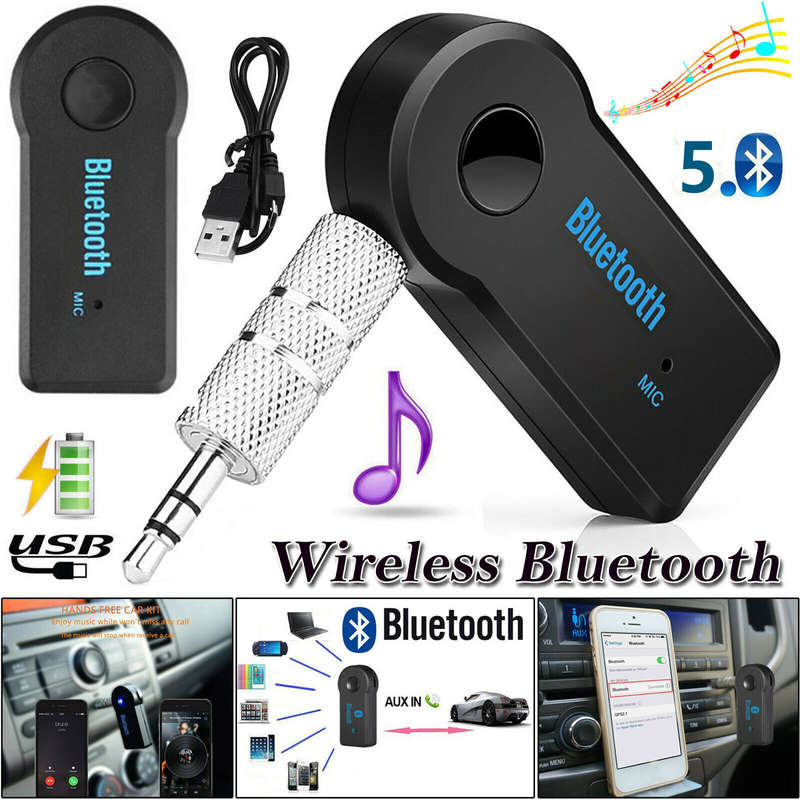 Car Wireless Aux to Bluetooth Music/Call Receiver (Hands-Free)