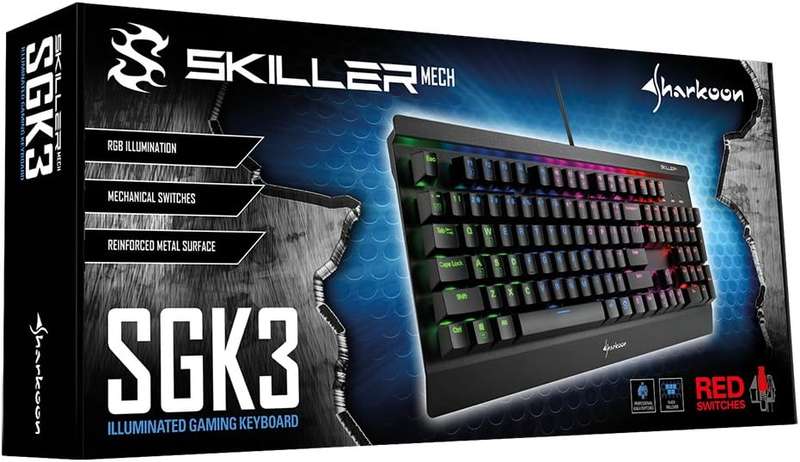 Sharkoon SKILLER SGK3 Mechanical Gaming Keyboard - Red