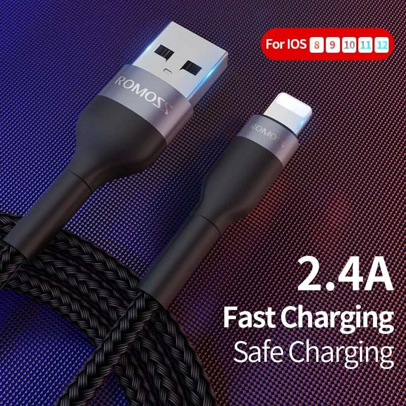 Romoss USB to Lightning 1m Cable Black