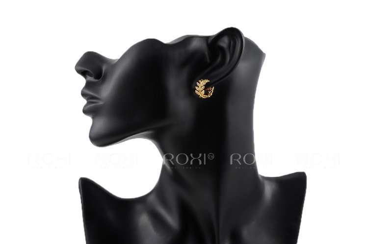 Fashion Jewelry Female Ear Stud Gold Willow Leaf Earrings