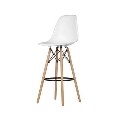 Retro bar stool- white