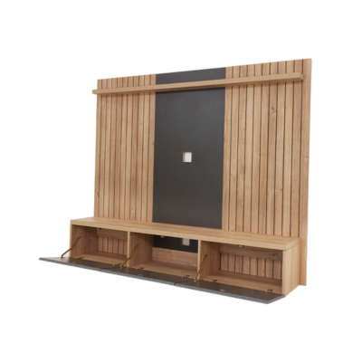 Monte carlo wall unit- oak & charcoal