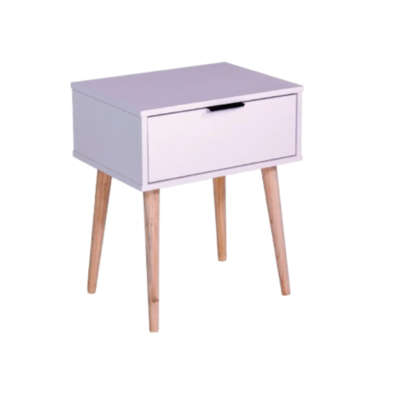 Leo bedside table- white