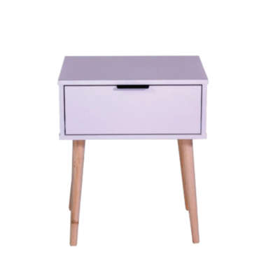 Leo bedside table- white