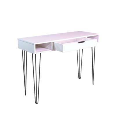 Lima 1 drawer desk- white