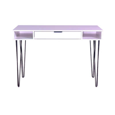 Lima 1 drawer desk- white