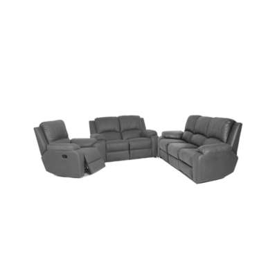 Lyla 1 action recliner lounge suite- suede- java