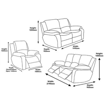 Lyla 3 action with console recliner lounge suite- leather upper- brown