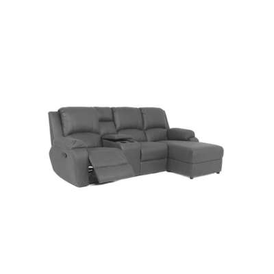 Lyla 1 action l-shape recliner- suede- java