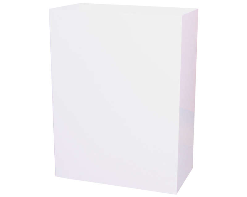 TCS Rectangular Wall Bin -Large MS White Complete, Plastic bag,Plugs, Screws