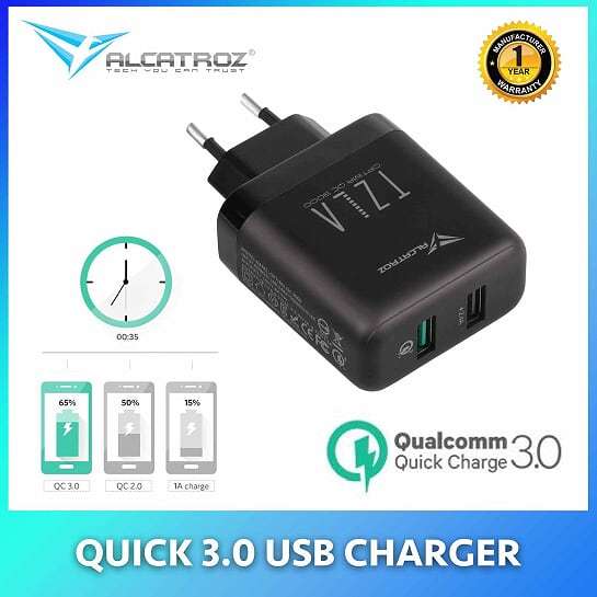 Alcatroz Optima QC 3000 Dual USB Charger