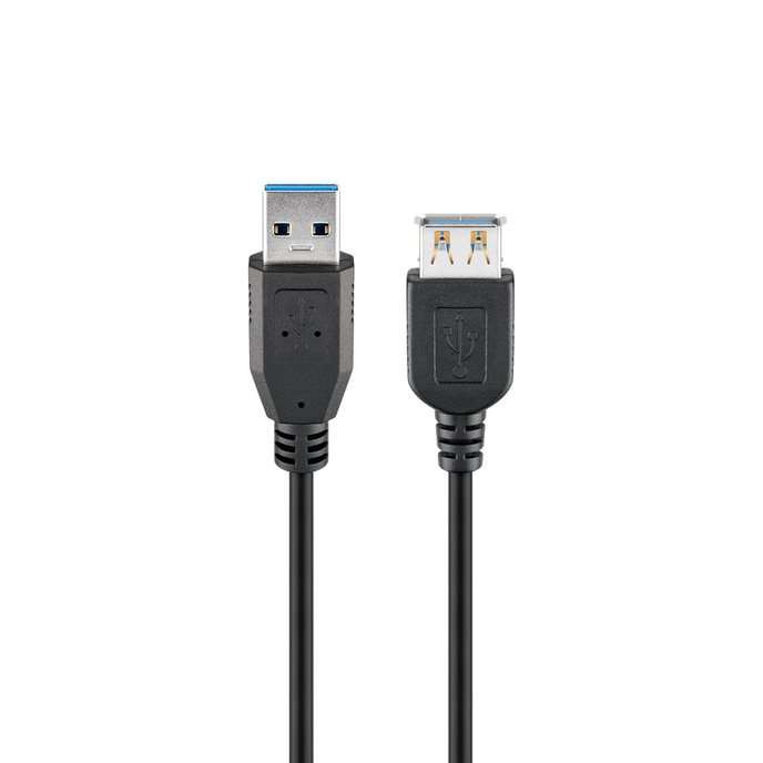 Goobay USB 3.0 SuperSpeed Extension 3m Cable - Black