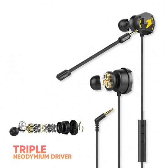 Armaggeddon WASP-7 Pro 3D Gaming Earphones with Detachable Mic
