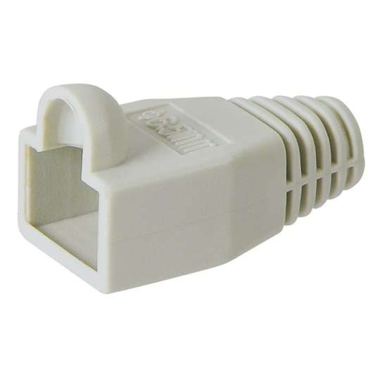 Goobay Strain Relief Boots 10 Pack for RJ45 Plugs - Grey