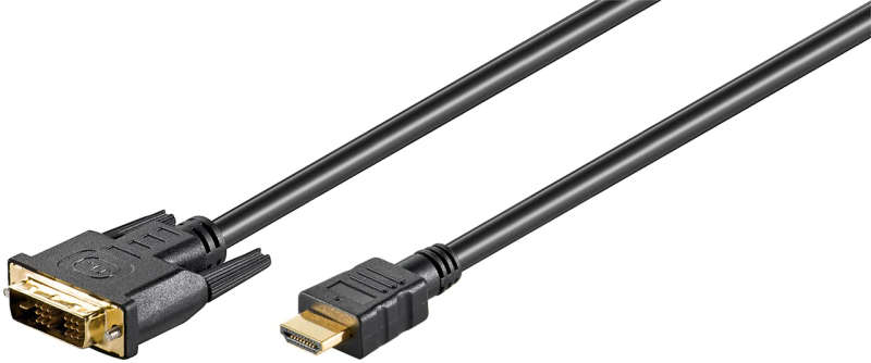 Goobay DVI-D Male to HDMI Male Gold-Plated 2m Cable