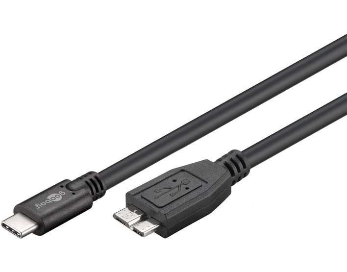 Goobay USB-C to Micro-B 3.0 1m Cable - Black