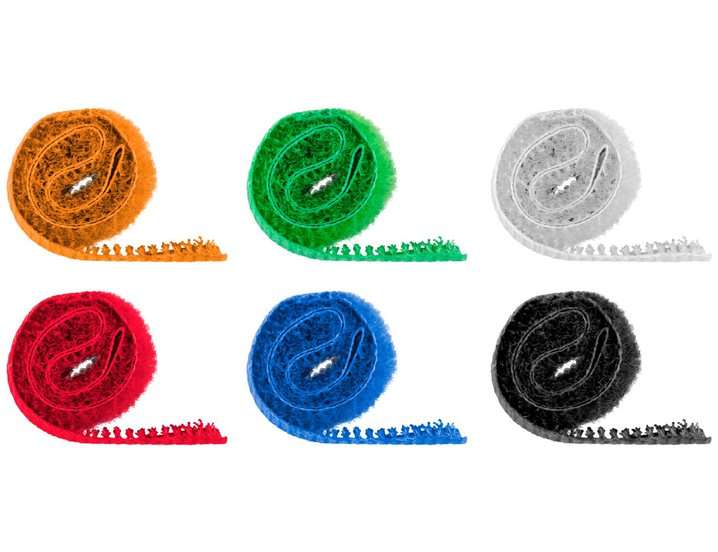 Goobay 6 Piece Cable Management Set with Hook-and-Loop Fastener