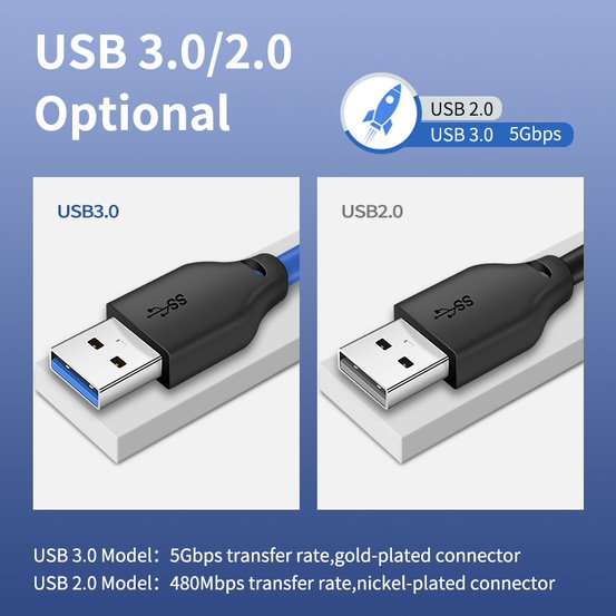 CableTime CA12L PVC USB3.0 AM TO BM Printer 2M Cable
