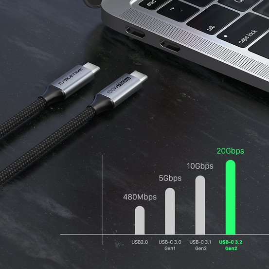 CableTime CU20H USB 3.1 Gen 2 Type C To USB Type C 1M Cable