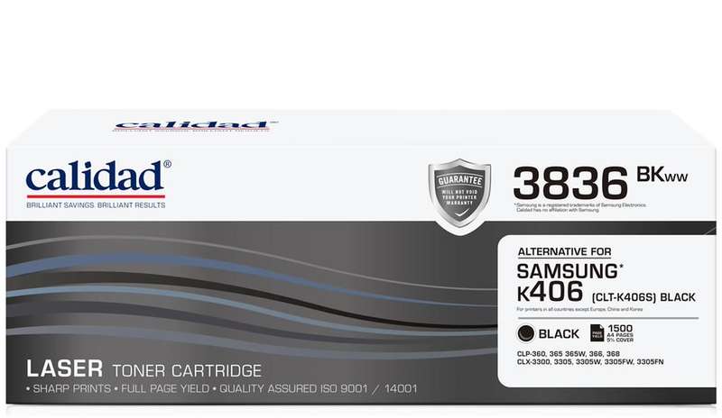 Calidad 3836-BKWW Black Toner alternative for SAMSUNG MLTK406S