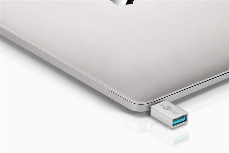 Goobay USB-C to USB A OTG SuperSpeed Adapter - Silver