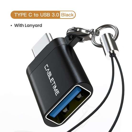 CableTime CP71B USB Type C Male To USB 3.0 Female OTG Adapter