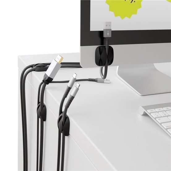 Goobay Cable Management 3 Slots 4-Piece Set - Black