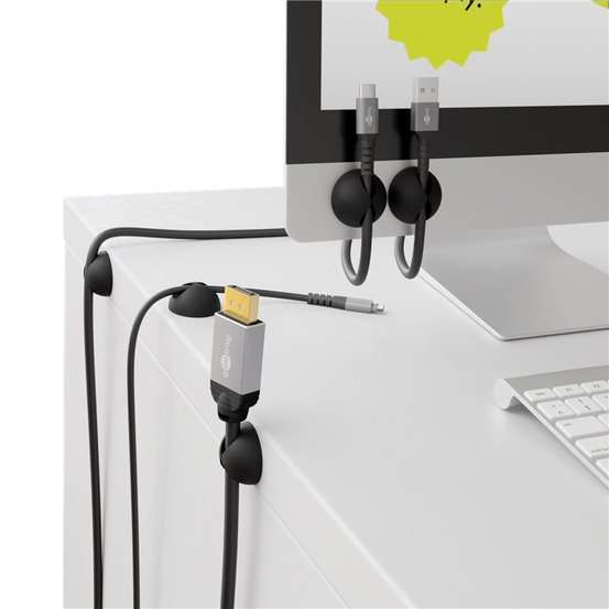 Goobay Cable Management 1 Slot 5-Piece Set - Black