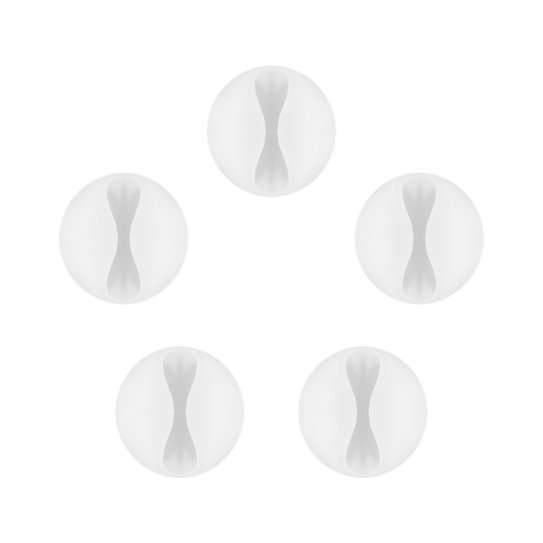 Goobay Cable Management 1 Slot 5-Piece Set - White