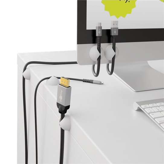 Goobay Cable Management 1 Slot 5-Piece Set - White