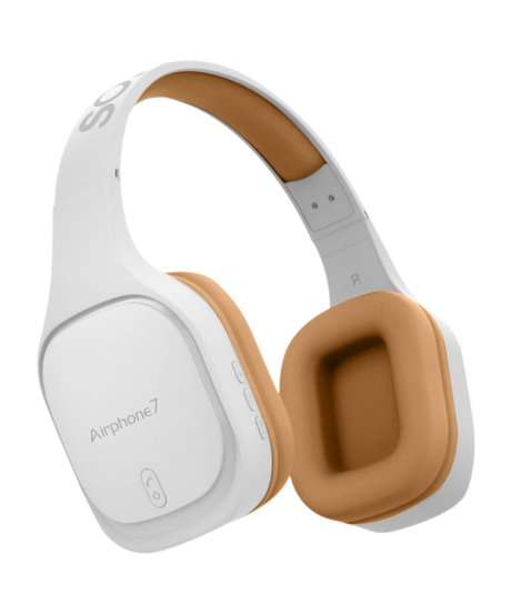 SonicGear Airphone 7 Bluetooth Headphones - White/Gold