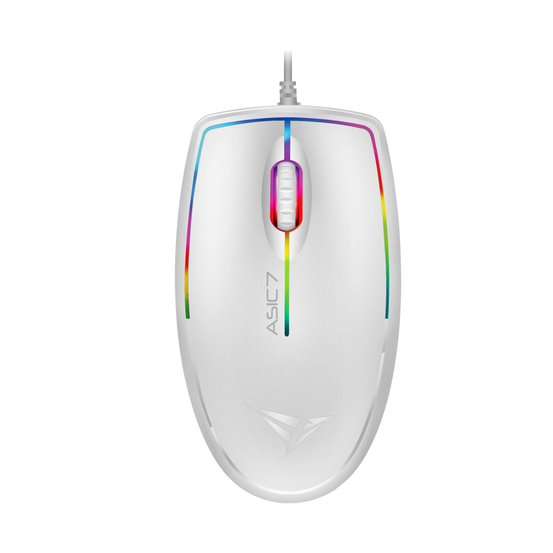 Alcatroz Asic 7 RGB FX Wired USB Mouse - White