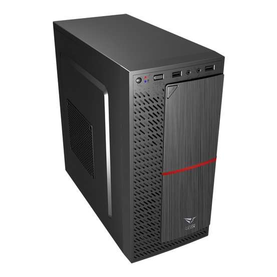 Alcatroz Azzura NeoX Micro-ATX Case with Magnum Pro 225 PSU - Red