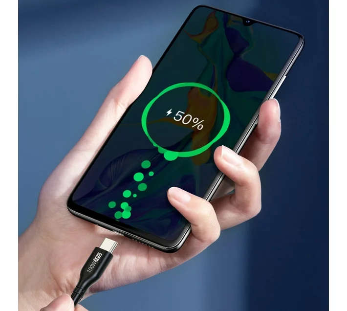 CableTime CU02H PVC USB-C to USB-C USB2.0 1m 100W/5A Cable