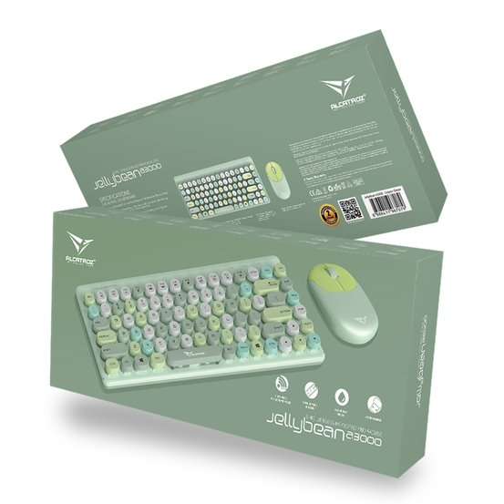 Alcatroz JellyBean A3000 Wireless and Bluetooth Combo - Crayon Green