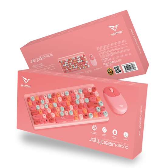 Alcatroz JellyBean A3000 Wireless and Bluetooth Combo - Crayon Pink