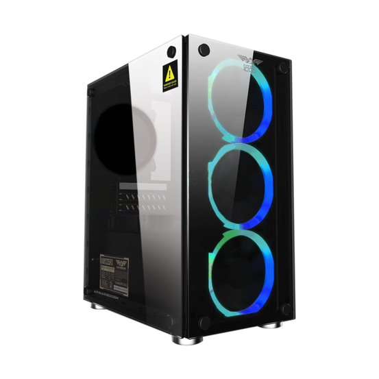 Armaggeddon Nimitz TR1100 MicroATX Case with Voltron Bronze 235FX PSU - Black