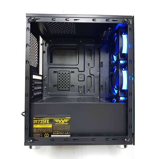 Armaggeddon Nimitz TR1100 MicroATX Case with Voltron Bronze 235FX PSU - Black