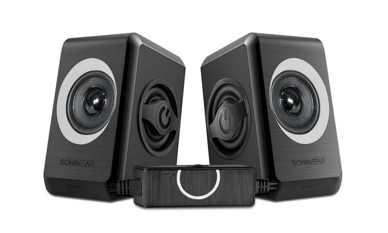 SonicGear Quatro 2 2.0 Speaker System - Grey