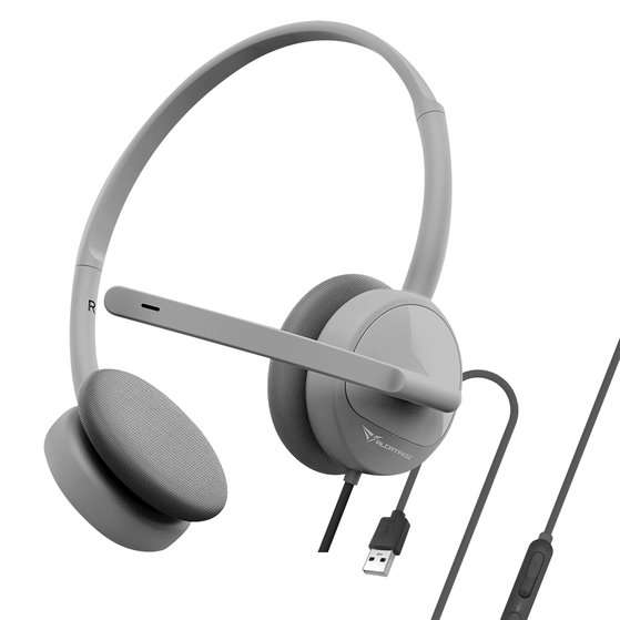 Alcatroz XP 1U USB Headset with Mic - Dark Grey